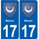 17 Chaniers blason ville autocollant plaque sticker