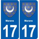 17 Chaniers blason ville autocollant plaque sticker