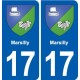 17 Chaniers blason ville autocollant plaque sticker