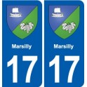 17 Chaniers blason ville autocollant plaque sticker
