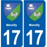 17 Chaniers blason ville autocollant plaque sticker