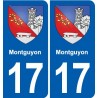 17 Chaniers blason ville autocollant plaque sticker