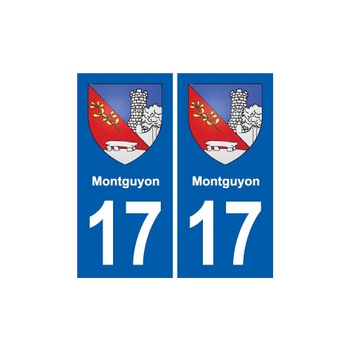 17 Chaniers blason ville autocollant plaque sticker