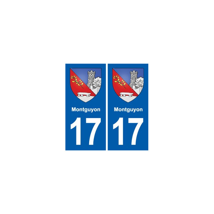 17 Chaniers blason ville autocollant plaque sticker