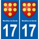 17 Chaniers blason ville autocollant plaque sticker