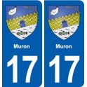 17 Chaniers blason ville autocollant plaque sticker