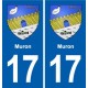 17 Chaniers blason ville autocollant plaque sticker