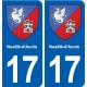 17 Chaniers blason ville autocollant plaque sticker