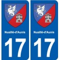 17 Chaniers blason ville autocollant plaque sticker