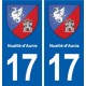 17 Chaniers blason ville autocollant plaque sticker