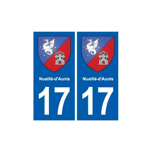 17 Chaniers blason ville autocollant plaque sticker