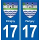 17 Montendre blason ville autocollant plaque sticker