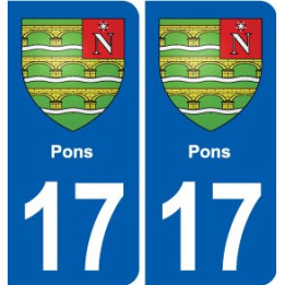 17 Montendre blason ville autocollant plaque sticker