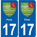 17 Montendre blason ville autocollant plaque sticker