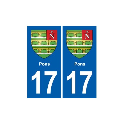 17 Montendre blason ville autocollant plaque sticker