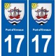 17 Montendre blason ville autocollant plaque sticker