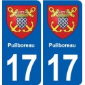 17 Montendre blason ville autocollant plaque sticker