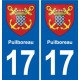 17 Montendre blason ville autocollant plaque sticker