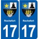 17 Montendre blason ville autocollant plaque sticker