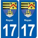 17 Montendre blason ville autocollant plaque sticker