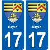 17 Montendre blason ville autocollant plaque sticker