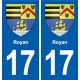 17 Montendre blason ville autocollant plaque sticker