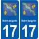 17 Montendre blason ville autocollant plaque sticker