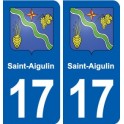 17 Montendre blason ville autocollant plaque sticker