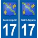 17 Montendre blason ville autocollant plaque sticker