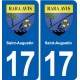 17 Montendre blason ville autocollant plaque sticker