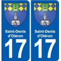 17 Saint-Denis-d-Oleron coat of arms, city sticker, plate sticker