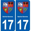 17 Montendre blason ville autocollant plaque sticker