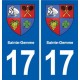 17 Montendre blason ville autocollant plaque sticker