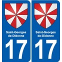 17 Saint-Georges-de-Didonne blason ville autocollant plaque sticker