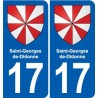 17 Montendre blason ville autocollant plaque sticker