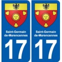 17 Montendre blason ville autocollant plaque sticker