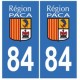 84 Vaucluse autocollant plaque