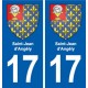 17 Montendre blason ville autocollant plaque sticker