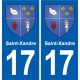 17 Montendre blason ville autocollant plaque sticker