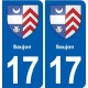 17 Montendre blason ville autocollant plaque sticker