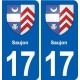 17 Montendre blason ville autocollant plaque sticker