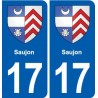17 Montendre blason ville autocollant plaque sticker