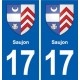 17 Montendre blason ville autocollant plaque sticker