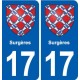 17 Montendre blason ville autocollant plaque sticker