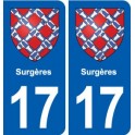 17 Montendre blason ville autocollant plaque sticker