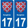 17 Montendre blason ville autocollant plaque sticker