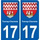 17 Montendre blason ville autocollant plaque sticker