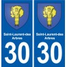 30 Aramon blason ville autocollant plaque stickers