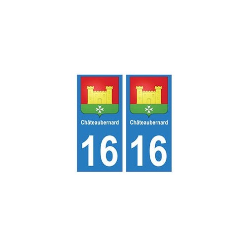 16 Châteaubernard ville autocollant plaque
