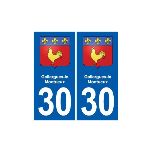 30 Aramon blason ville autocollant plaque stickers